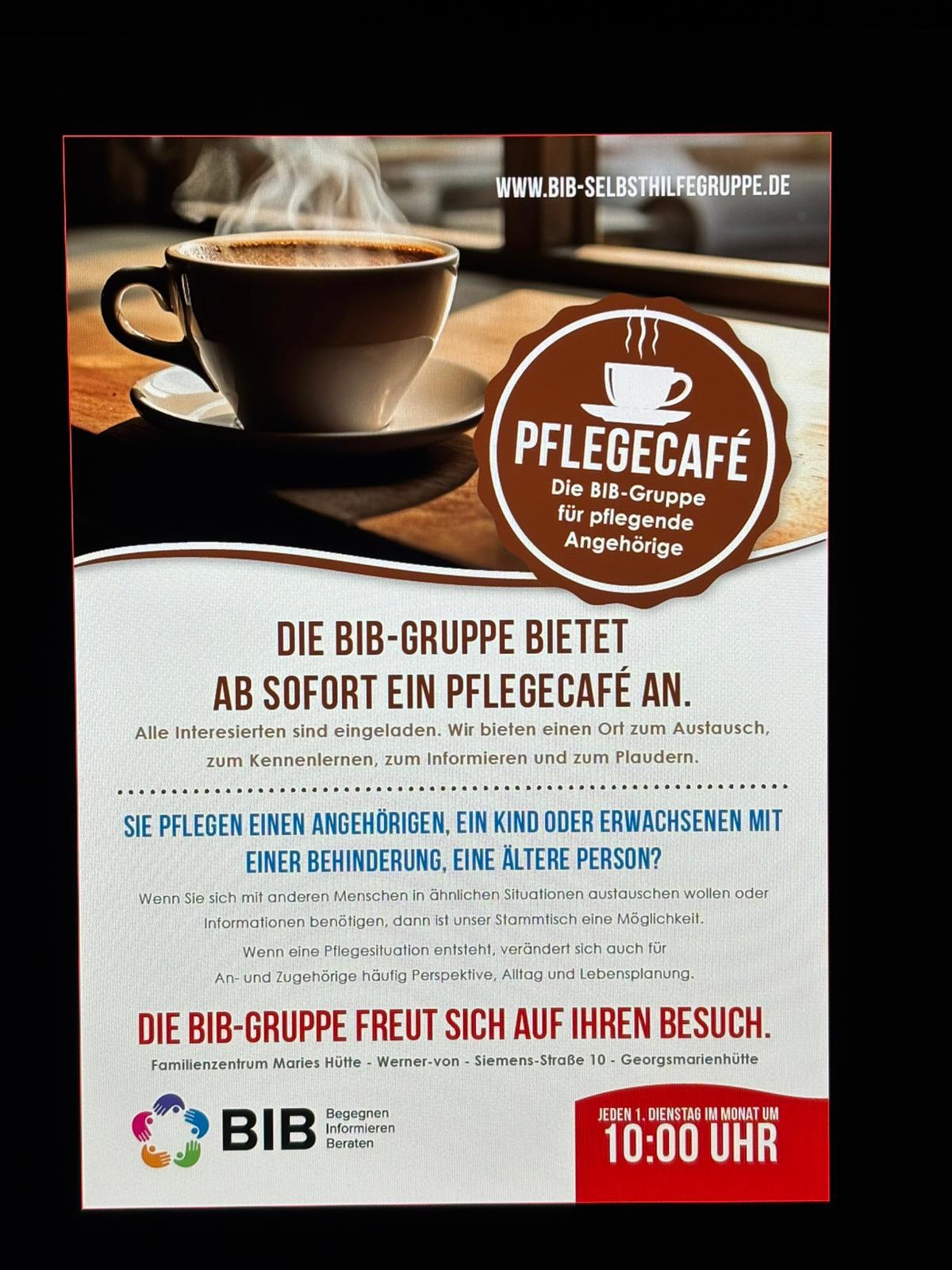 Flyer der Selbsthilfegruppe BIB mit dem oben stehenden Text